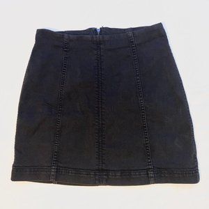 Free People Modern Femme Black Jean Skirt